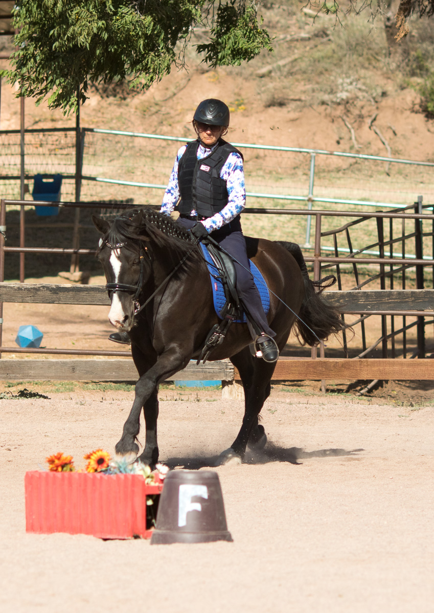 Judy Mackenzie riding Adele Sept 2023